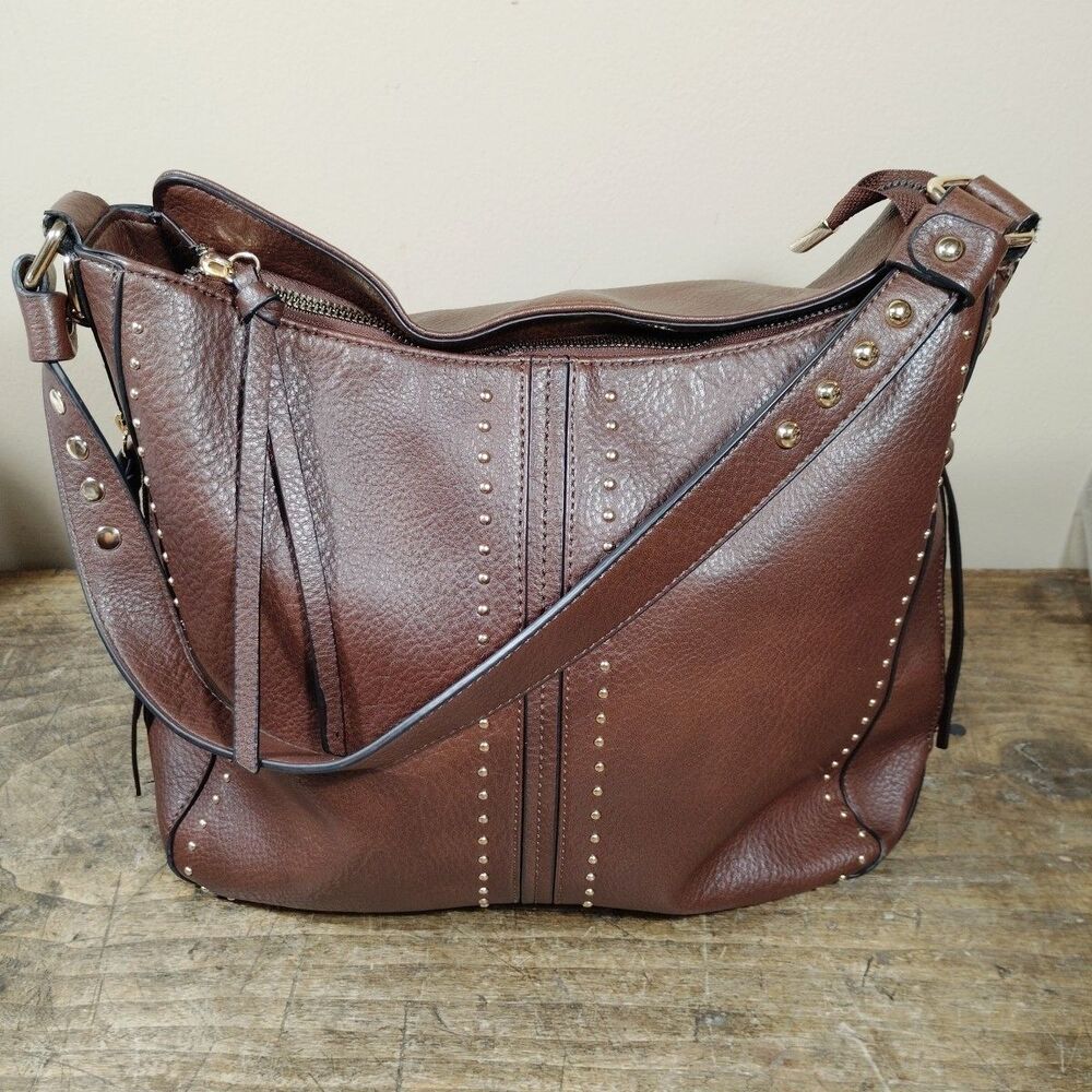 Montana West Conceal Carry Purse Shoulder Bag Tote Holster Brown Pockets EC